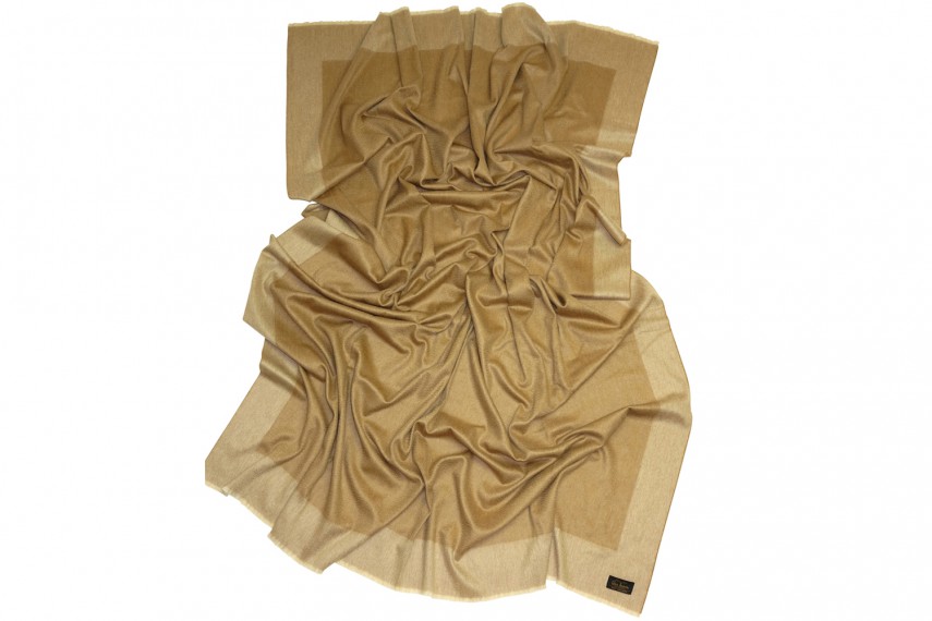 Плед GLEN SAXON Border Sandstone Sand, кашемир, 150х200 см