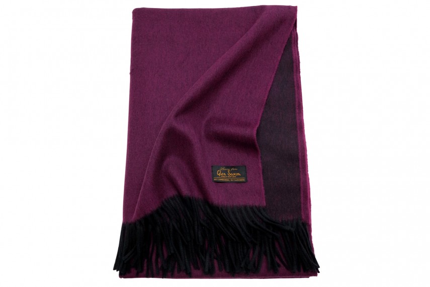 Плед GLEN SAXON Lamcash Black-Berry, меринос-кашемир, 130х180 см