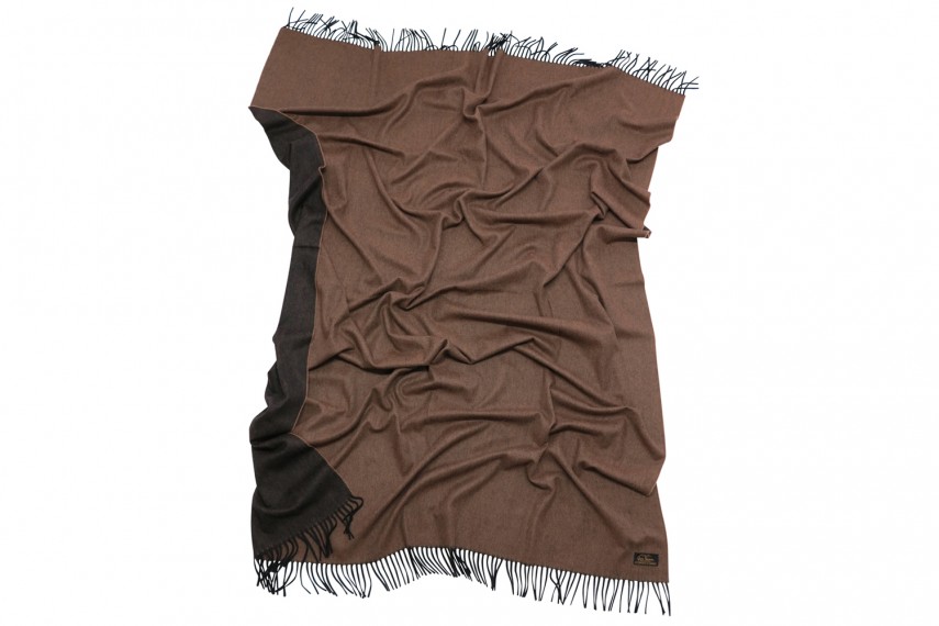 Плед GLEN SAXON Lamcash Black-Vicuna, меринос-кашемир, 130х180 см